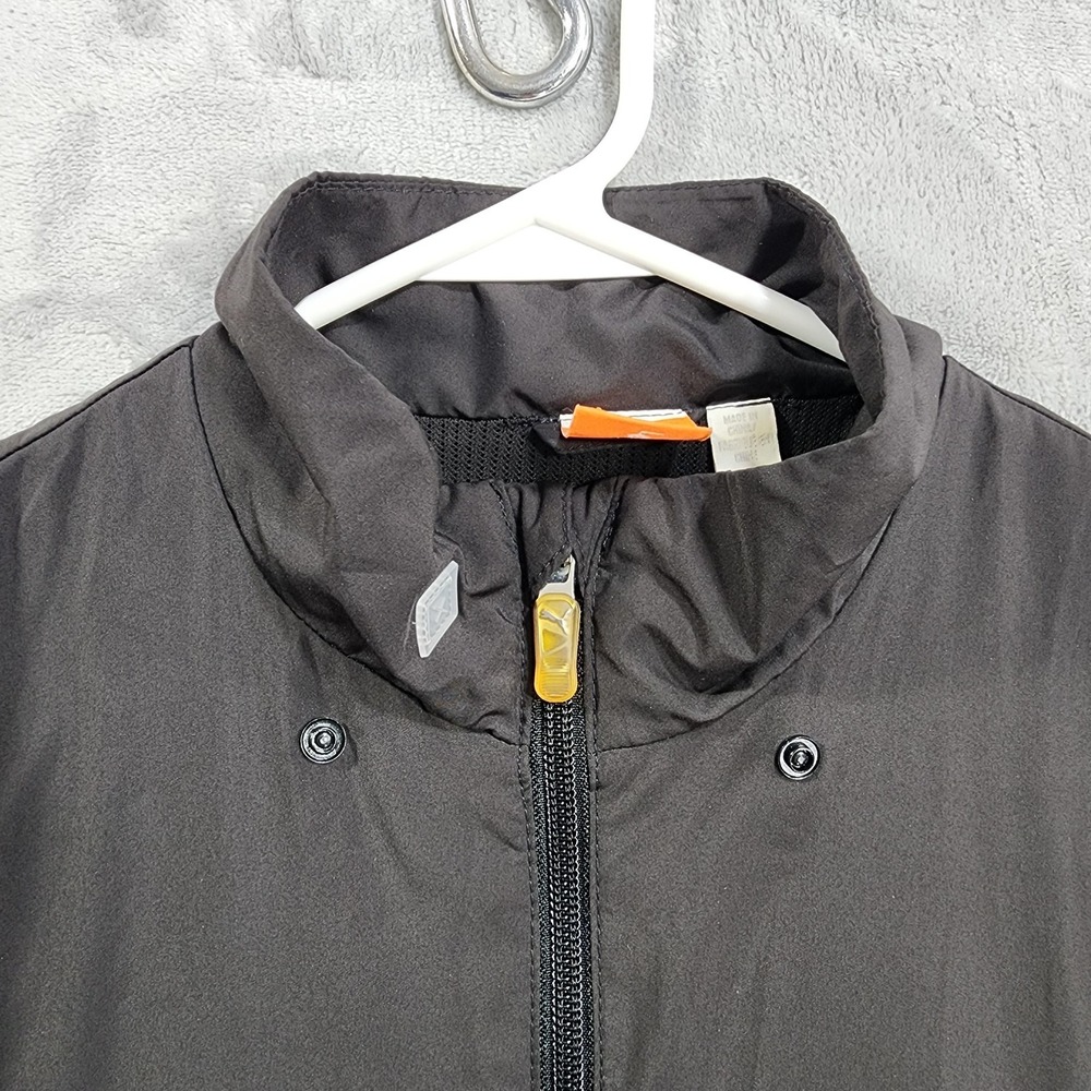 Puma Jacket Womens L Black DryCELL Hooded Convertible Vest Full Zip Running - Picture 13 of 16